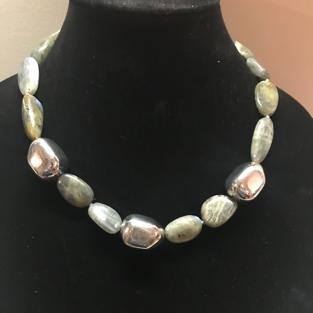 Simon Sebbag Gray Stone Necklace